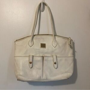 Dooney & Bourke White Leather Tote Bag Purse Shoulder Bag